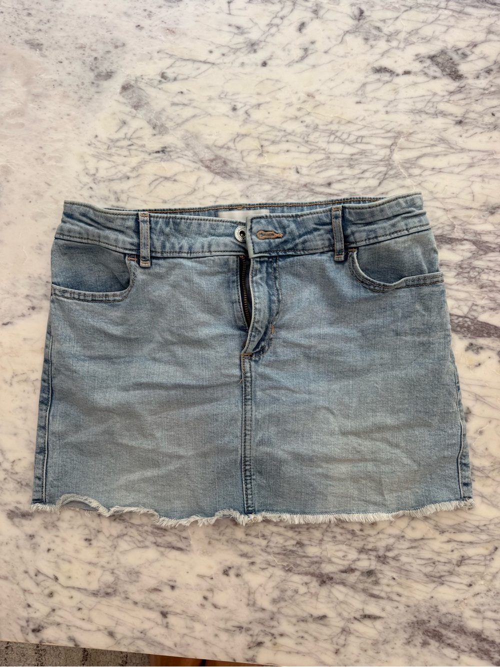 abercrombie kids Light Blue Denim Mini Skirt